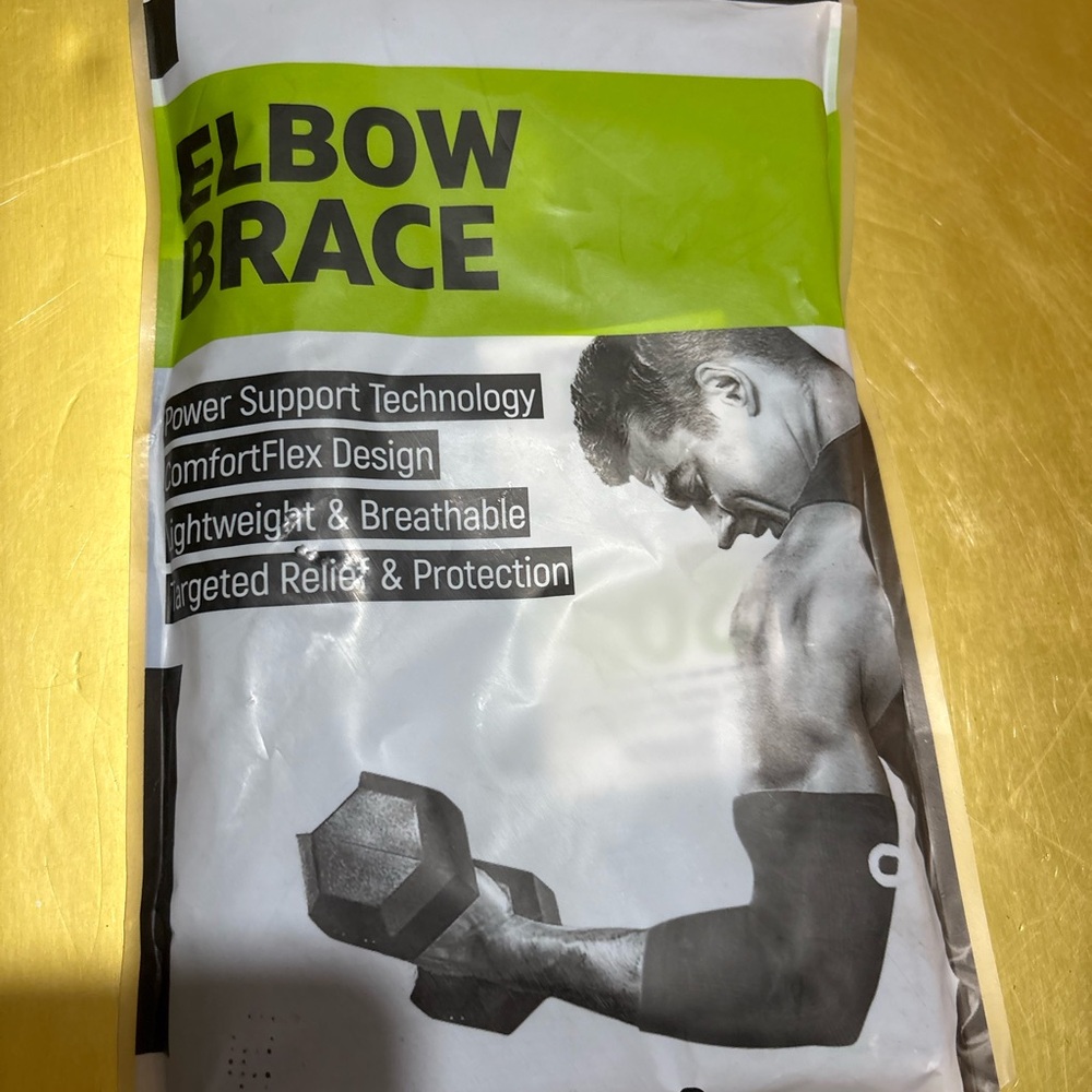 Green and Black Elbow Brace for Women or Men.